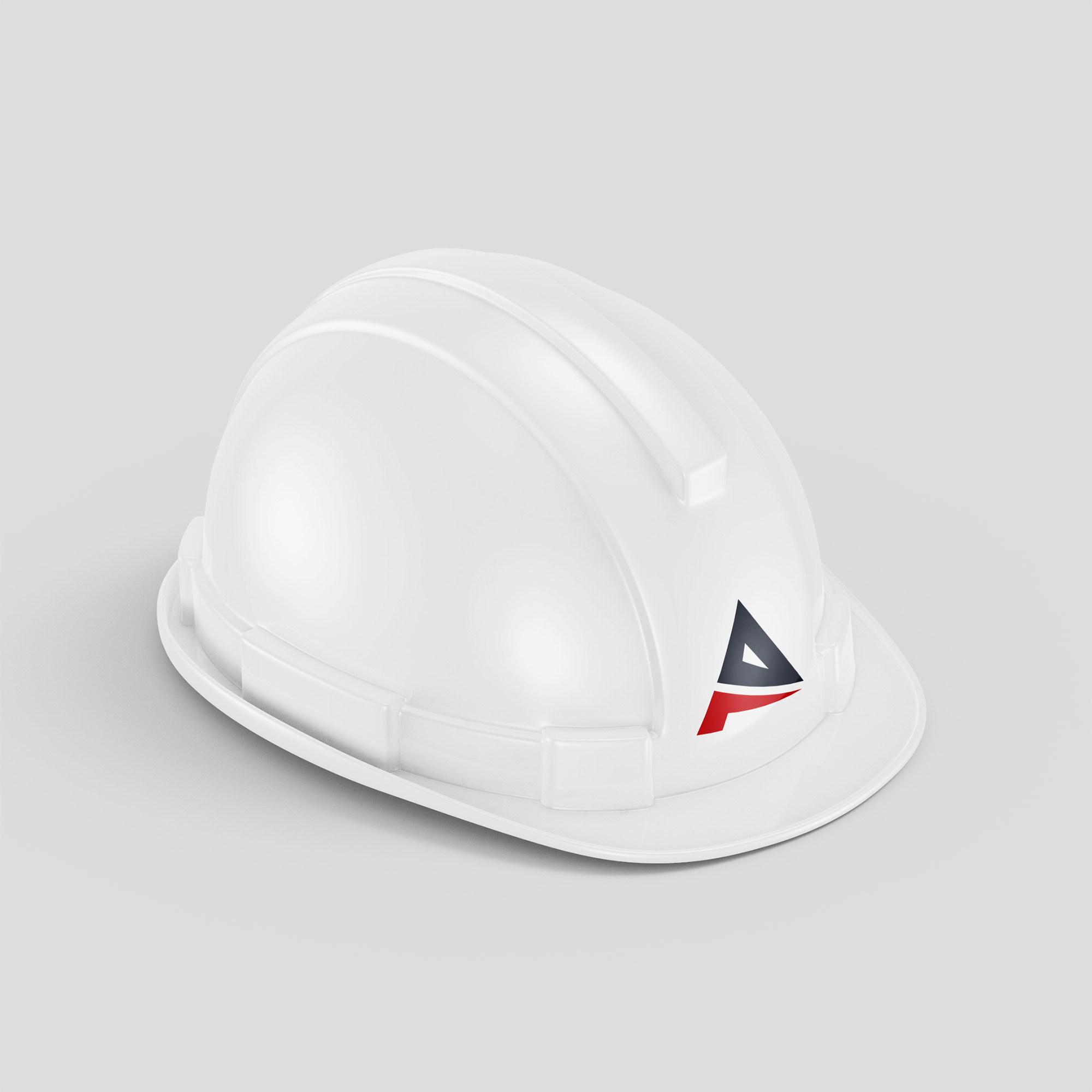 White Safety Helmet Custom Helmet Printing Services Action 8 Branding