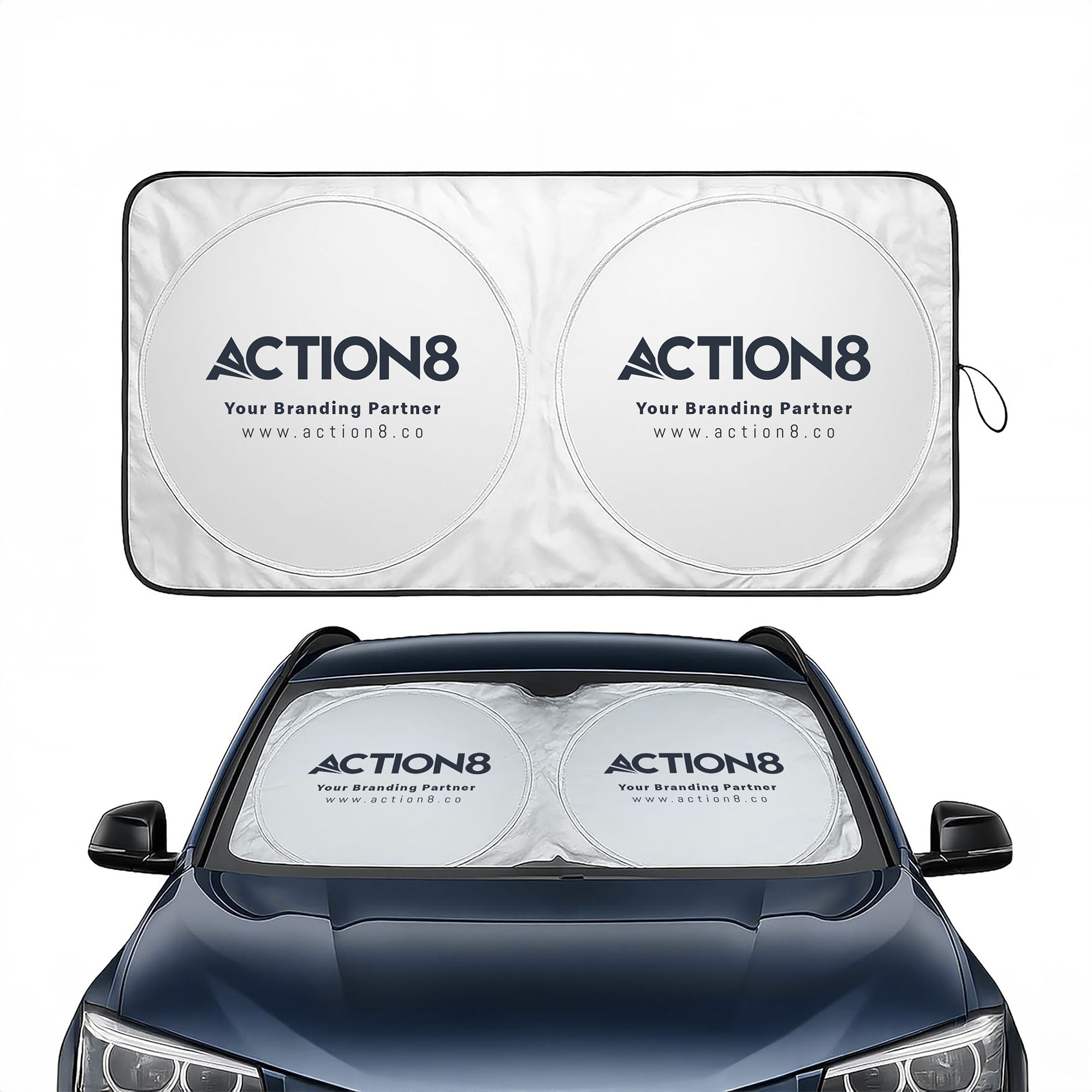 Action8 custom car sun shade printing Saudi Arabia
