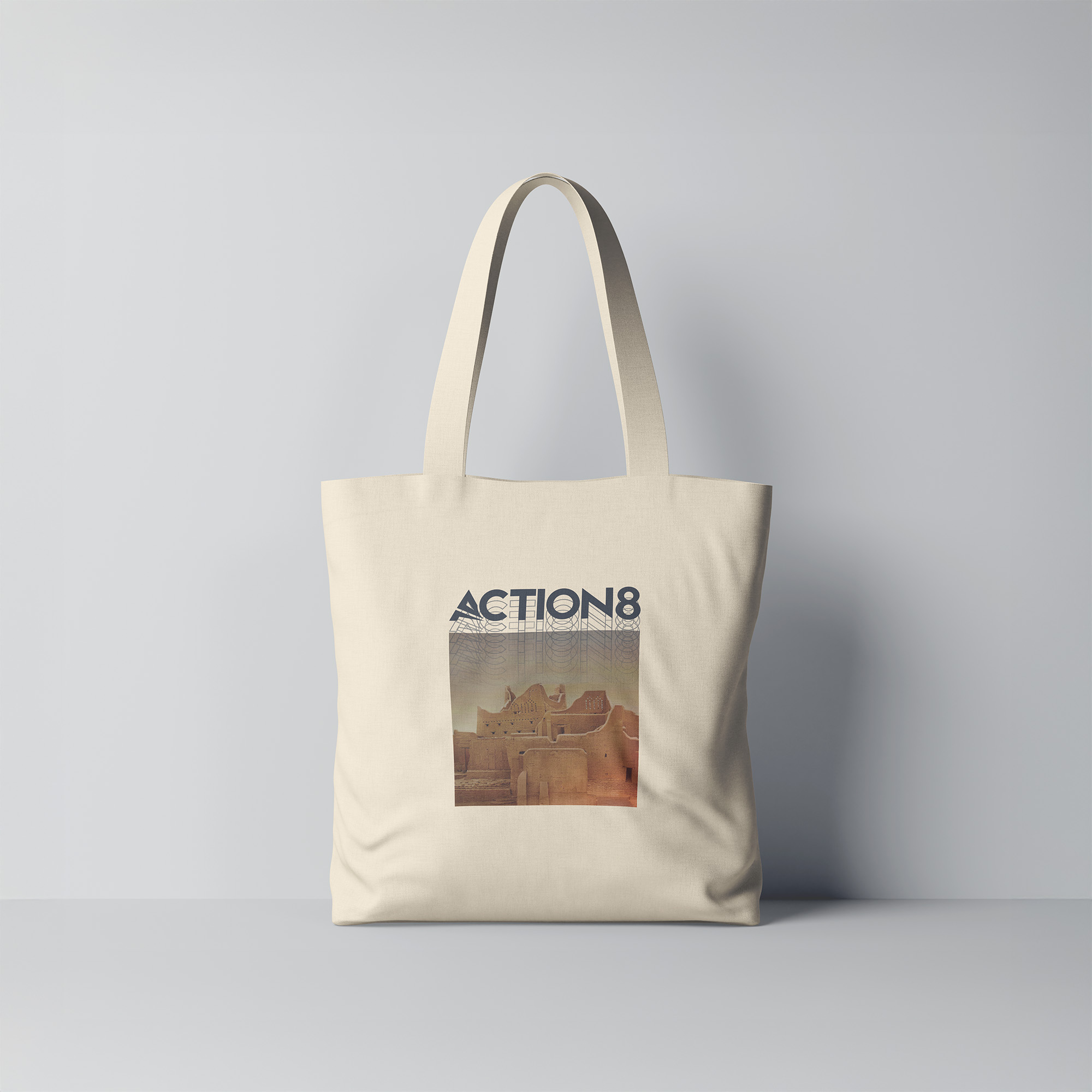 Action8 custom canvas tote bag printing Saudi Arabia