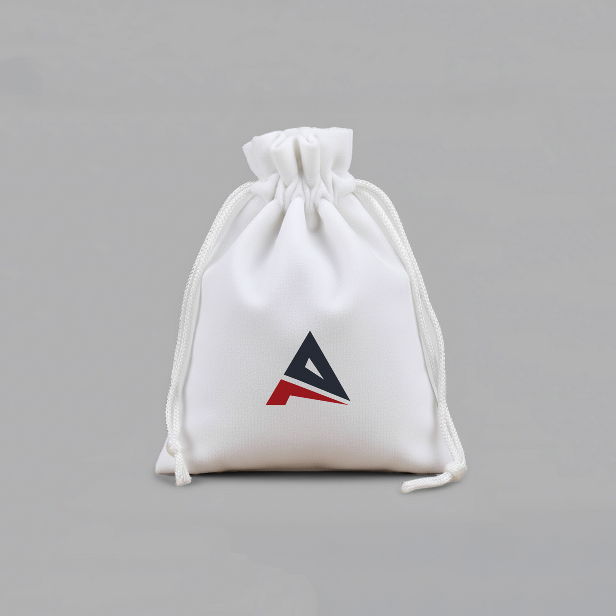 Action8 custom white pouch logo printing Saudi Arabia